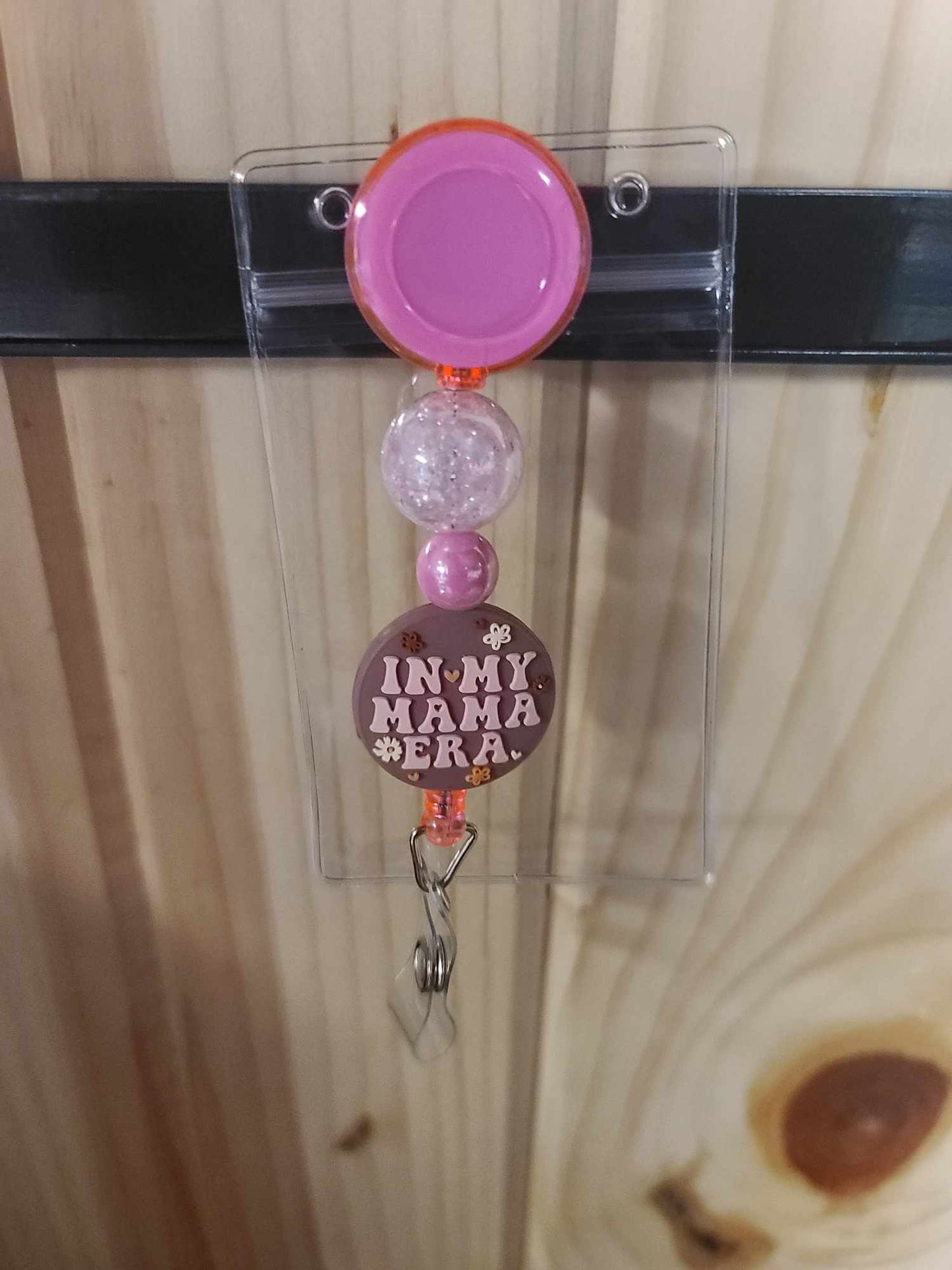 In My Mama Era Beaded Badge Reel