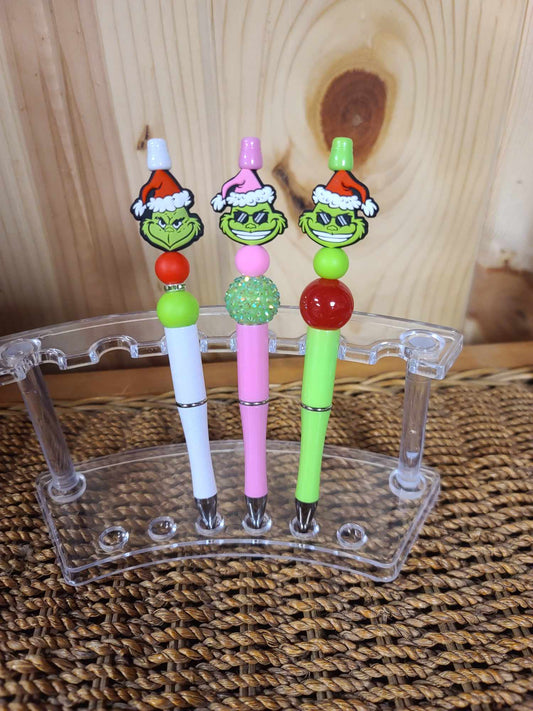 The Grinch Beaded Pens