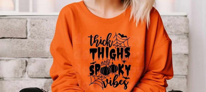 Thick Thighs Spook Vibes Screen Print T-Shirt