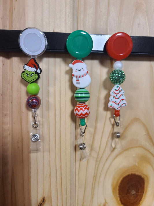 Christmas Beaded Badge Reels