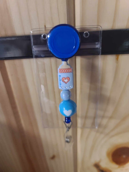 Baby Bottle  Beaded Badge Reel